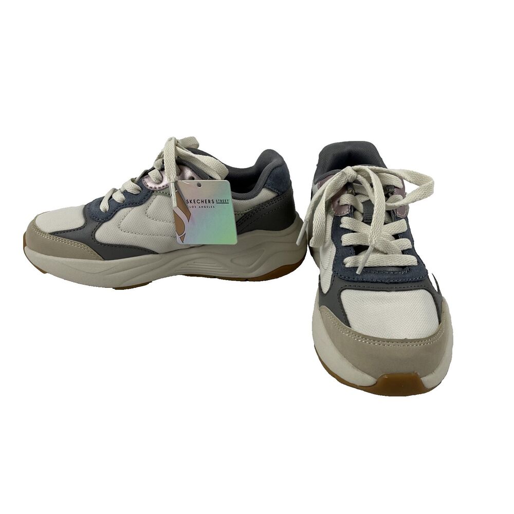New Girls Skechers Los Angeles Street Sneakers Shoes Sz 2 NWT NWOB NTMT
